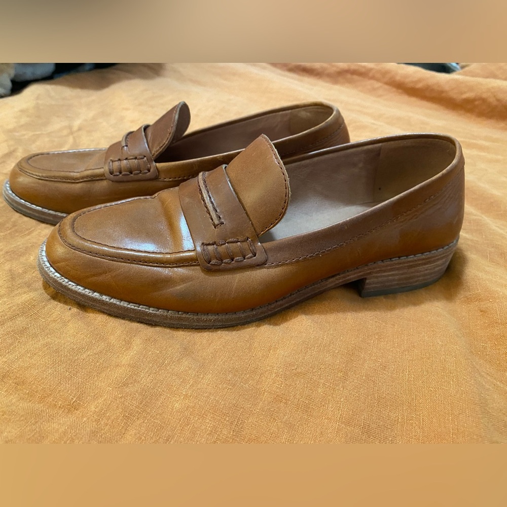 Madewell Women’s Elinor Dark Chestnut Leather Loafers 7.5